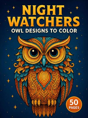 Night Watchers – 50 Owl Designs to Color