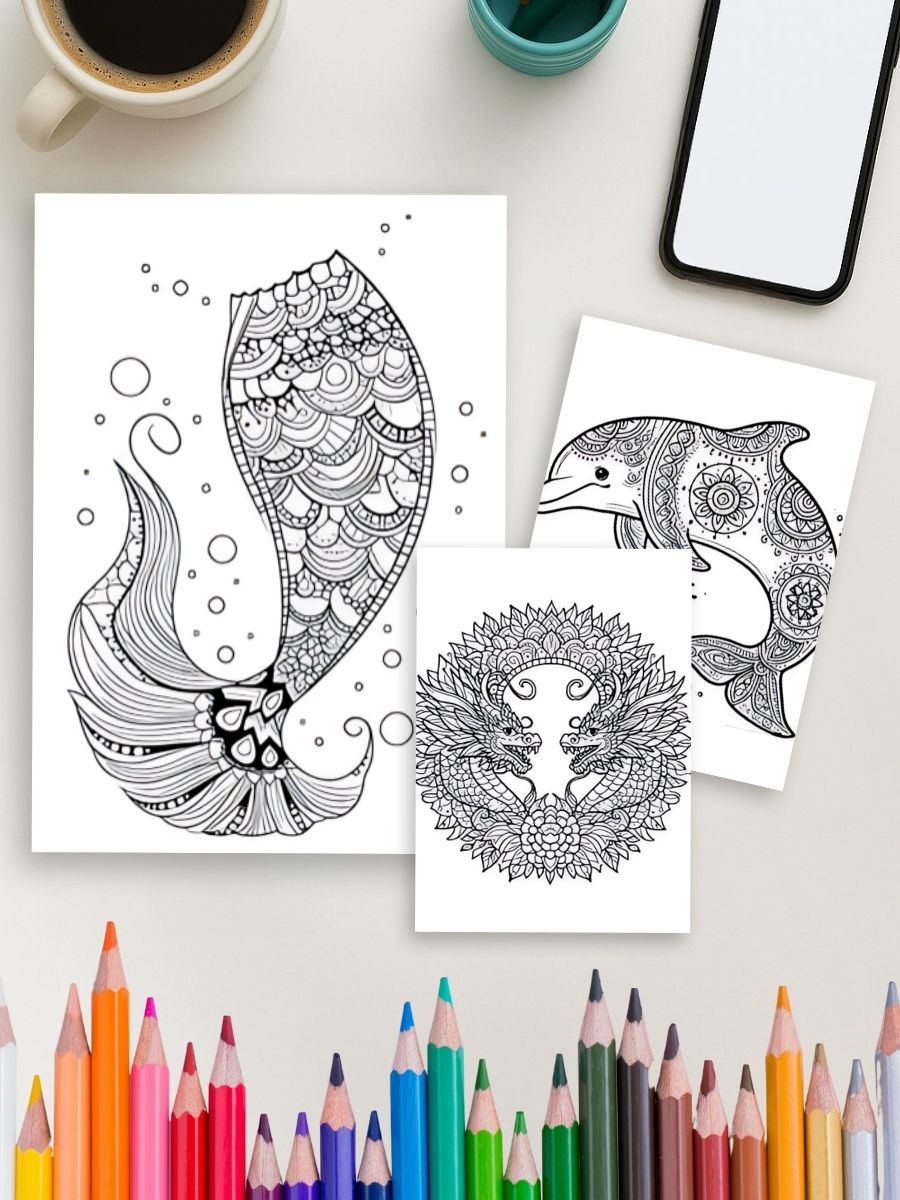 Myth & Magic – 108 Fantasy Mandala Coloring Pages - Image 4
