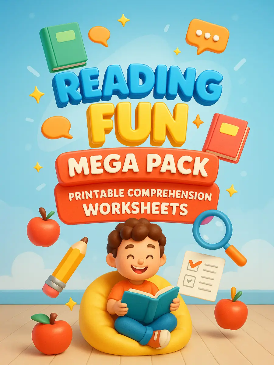 Reading Fun Mega Pack – 410 Pages of Printable Comprehension Worksheets